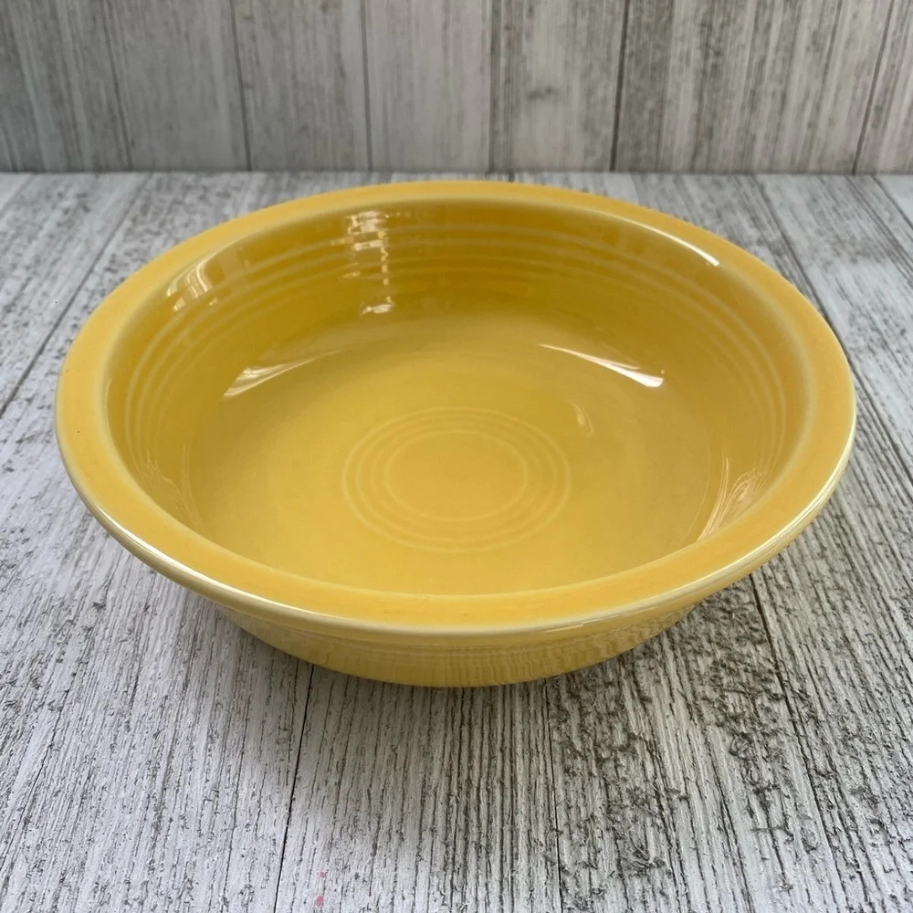 Fiesta Yellow Color Round Vegetable/Cereal Bowl Salad Soup by Fiesta